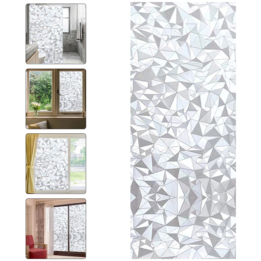 1 Roll Window Privacy Film Bathroom No Glue Glass Sticker Privacy Protection Film