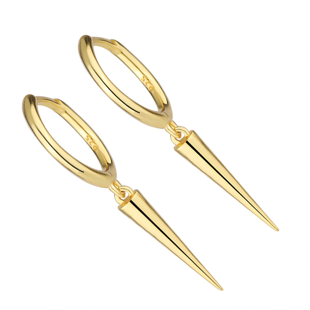 1 Pair Geometric Tribal Triangle Ear Studs Sterling Silver Earrings Ear Jewelry