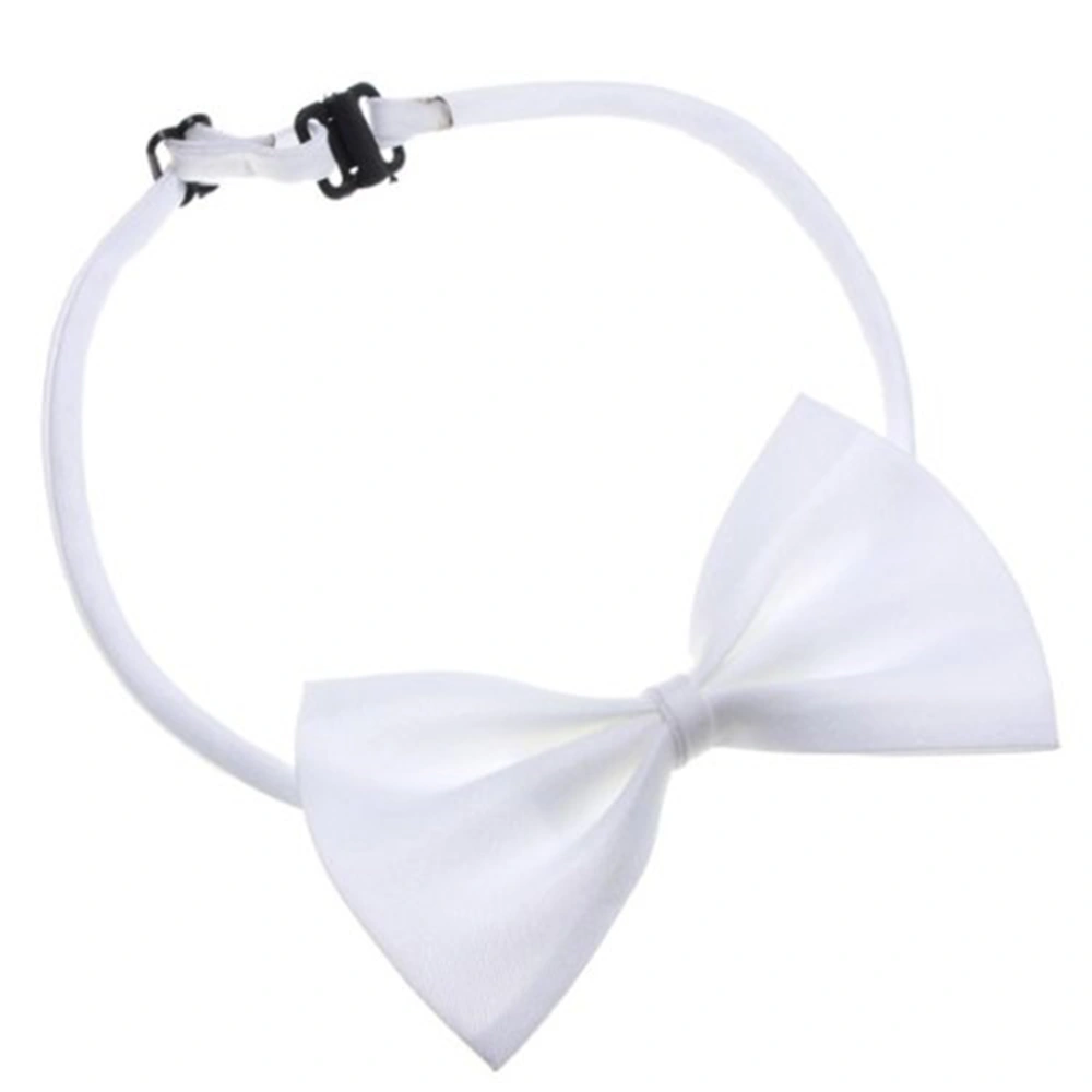 Pet Dog Puppy Cat Adjustable Bowknot Collar Bowtie Necktie Bow Tie (White)