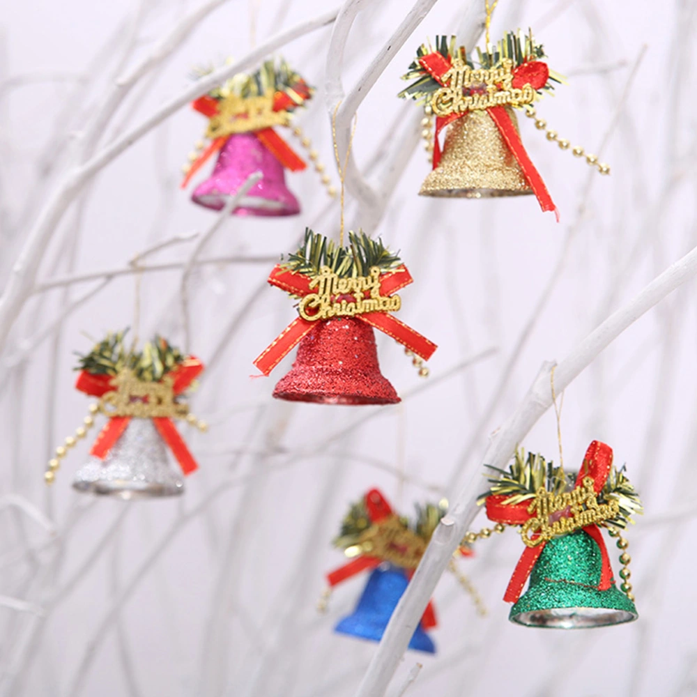 12 Pcs Christmas Hanging Decoration Plastic Jingle Bells Xmas Tree Hangings