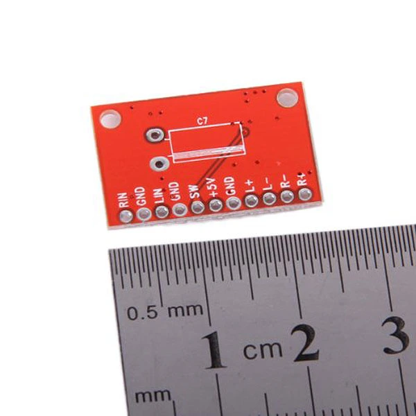 High Power 2-Channel 3W Super Mini Digital Audio Amplifier Board Circuit Board (Red)