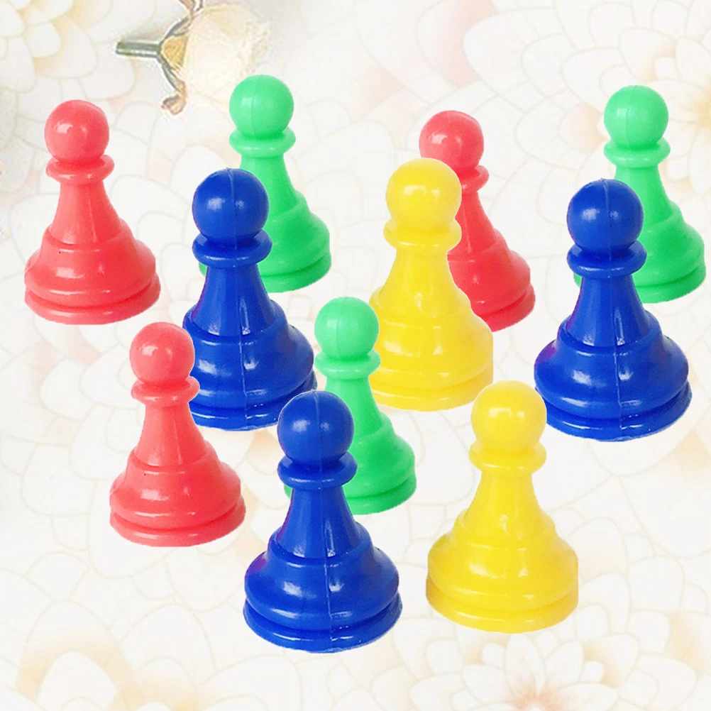 144pcs Plastic Chess Chessman Board Game Replacement Accessories Props for Checkers (Red，Yellow, Blue, Green, Black, White, Purple, Orange)
