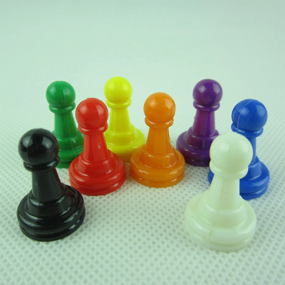 144pcs Plastic Chess Chessman Board Game Replacement Accessories Props for Checkers (Red，Yellow, Blue, Green, Black, White, Purple, Orange)
