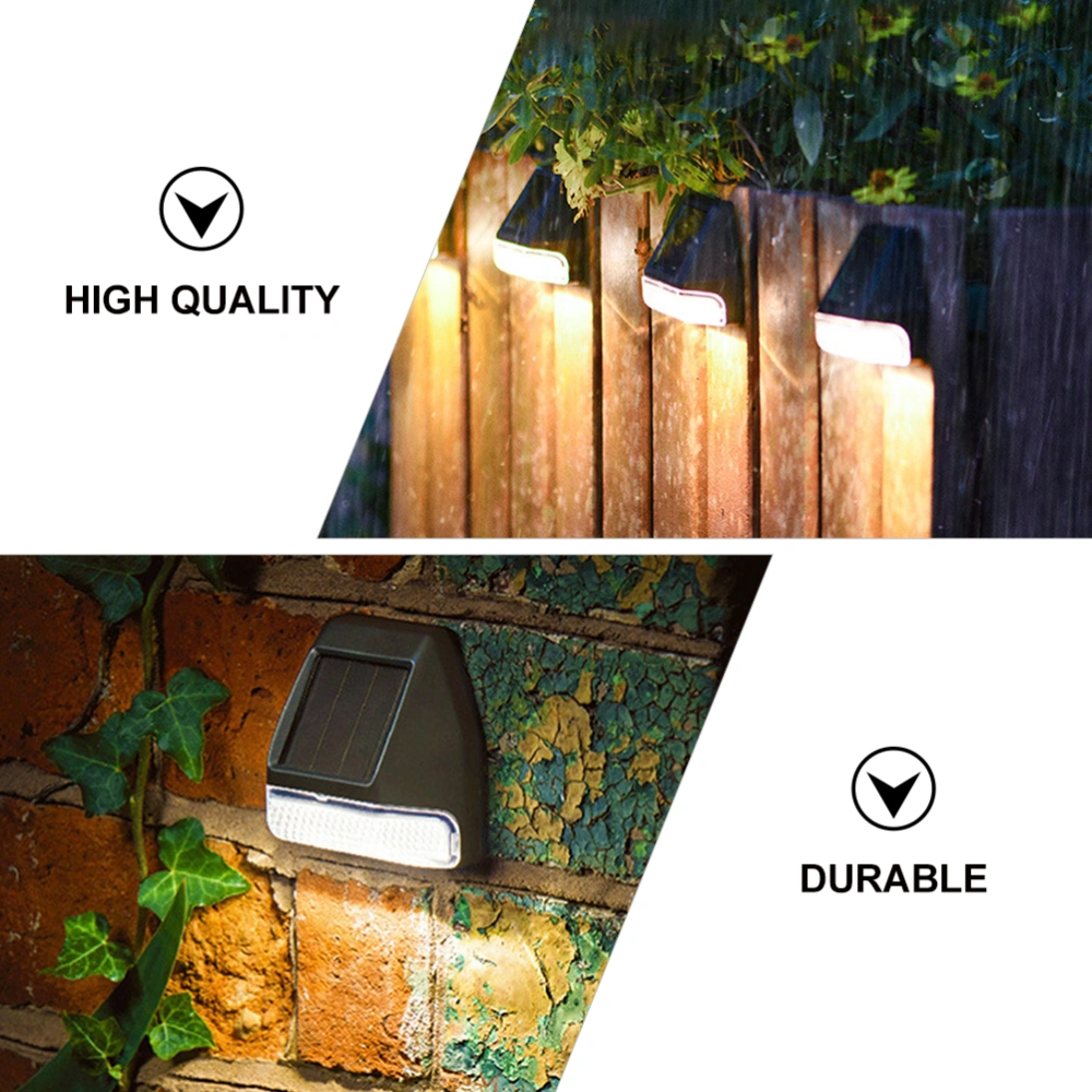 4Pcs Garden Solar Wall-mounted Light Waterproof LED Outdoor Fence Lights