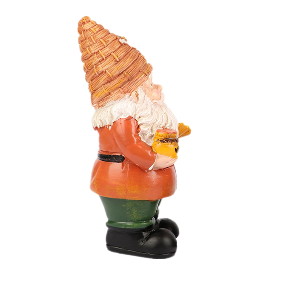 1Pc Gnome Doll Adornment Creative Doll Decor Thanksgiving Day Gift Orange