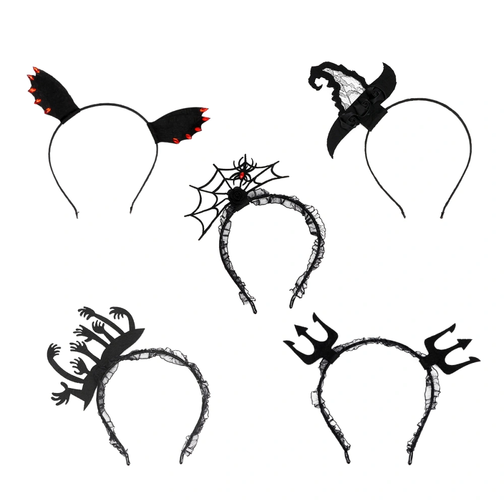 5Pcs Halloween Headbands Creative Hair Bands Hair Hoops Cosplay Hair Accessories