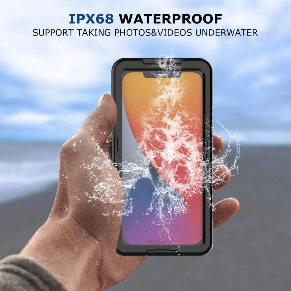 Transparent Waterproof Touch Screen Phone Pouch Compatible for iPhone12pro max