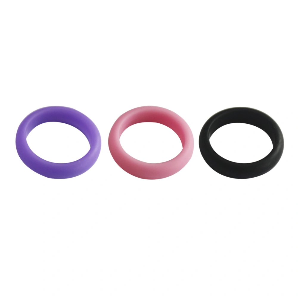 3pcs Silicone Rings Active Gym Fashion Rings for Women(Size 9)