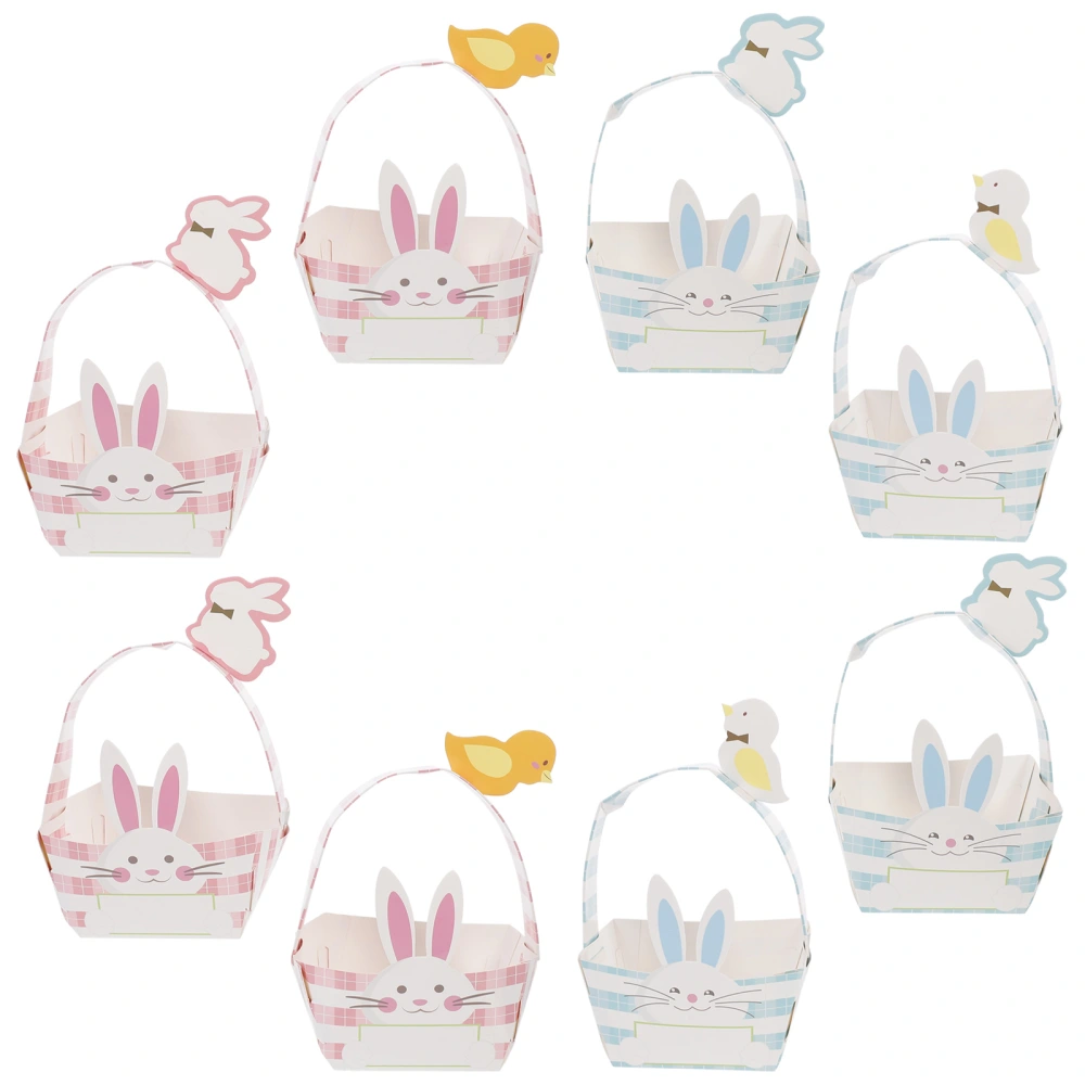 2 Sets Easter Party Paper Gift Basket Rabbit Paper Baskets Paper Gift Containers