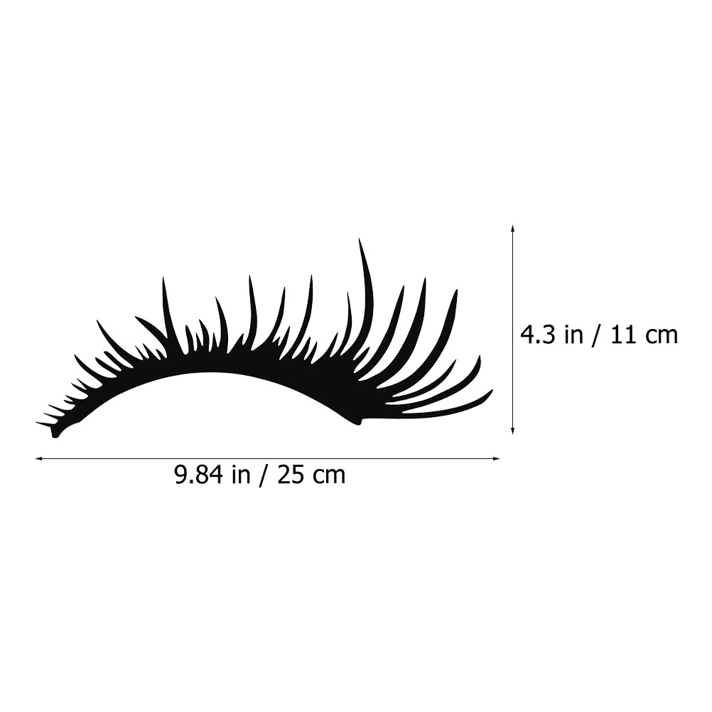 3 Pairs Black Eyelashes Car Stickers Car Headlight Stickers Vehicle Decoration