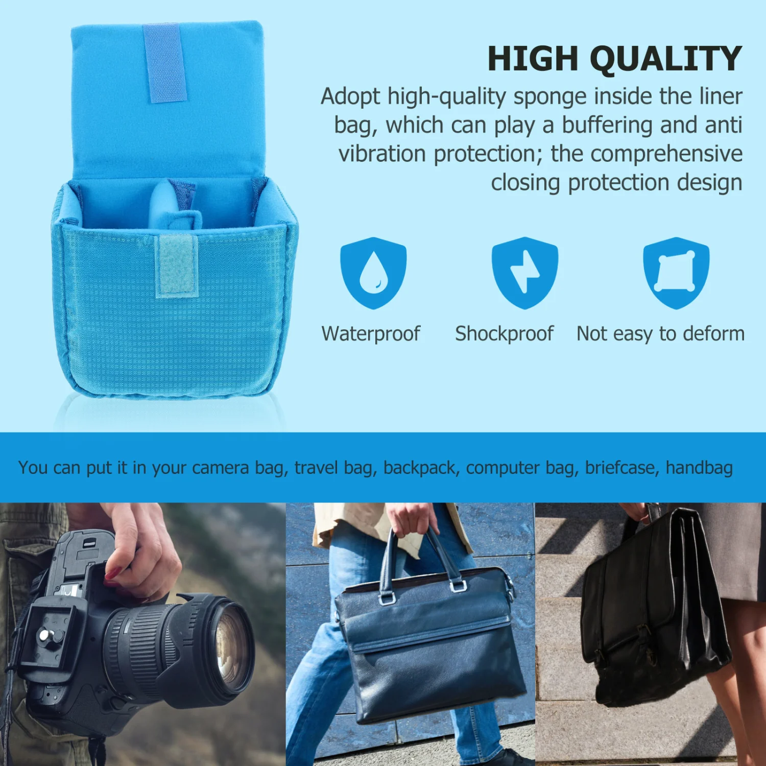 Shockproof Waterproof Lens Pouch Bag Thickened SLR Camera Lens Protective Case