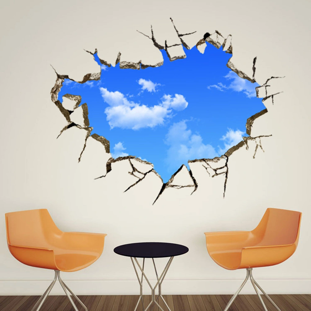 Removable 3D Sky Cloud Wall Stickers Living Room TV Background Wall Decals Mural Home Decor 50x70cm