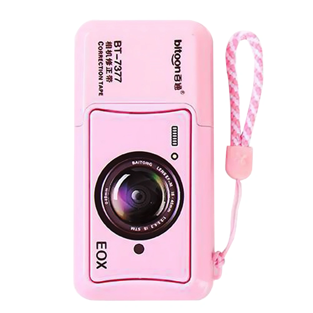 3Pcs Camera Shaped Correction Tape Adhesive Dots Stick Roller Tape Students Stationery Tool Random Color