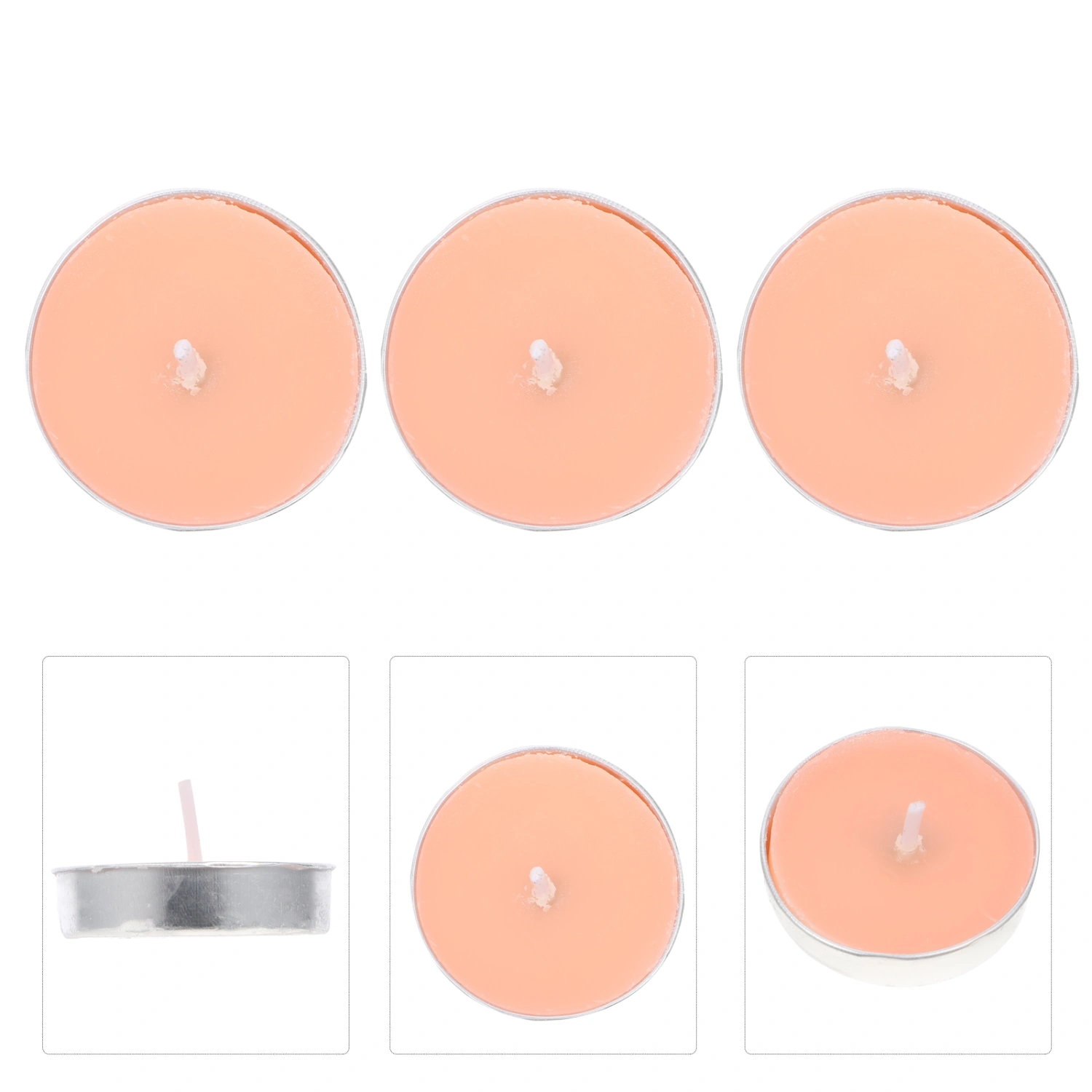 10Pcs Unscented Small Floating Candles for Wedding Party Event New Year Christmas Decoration (Pink)