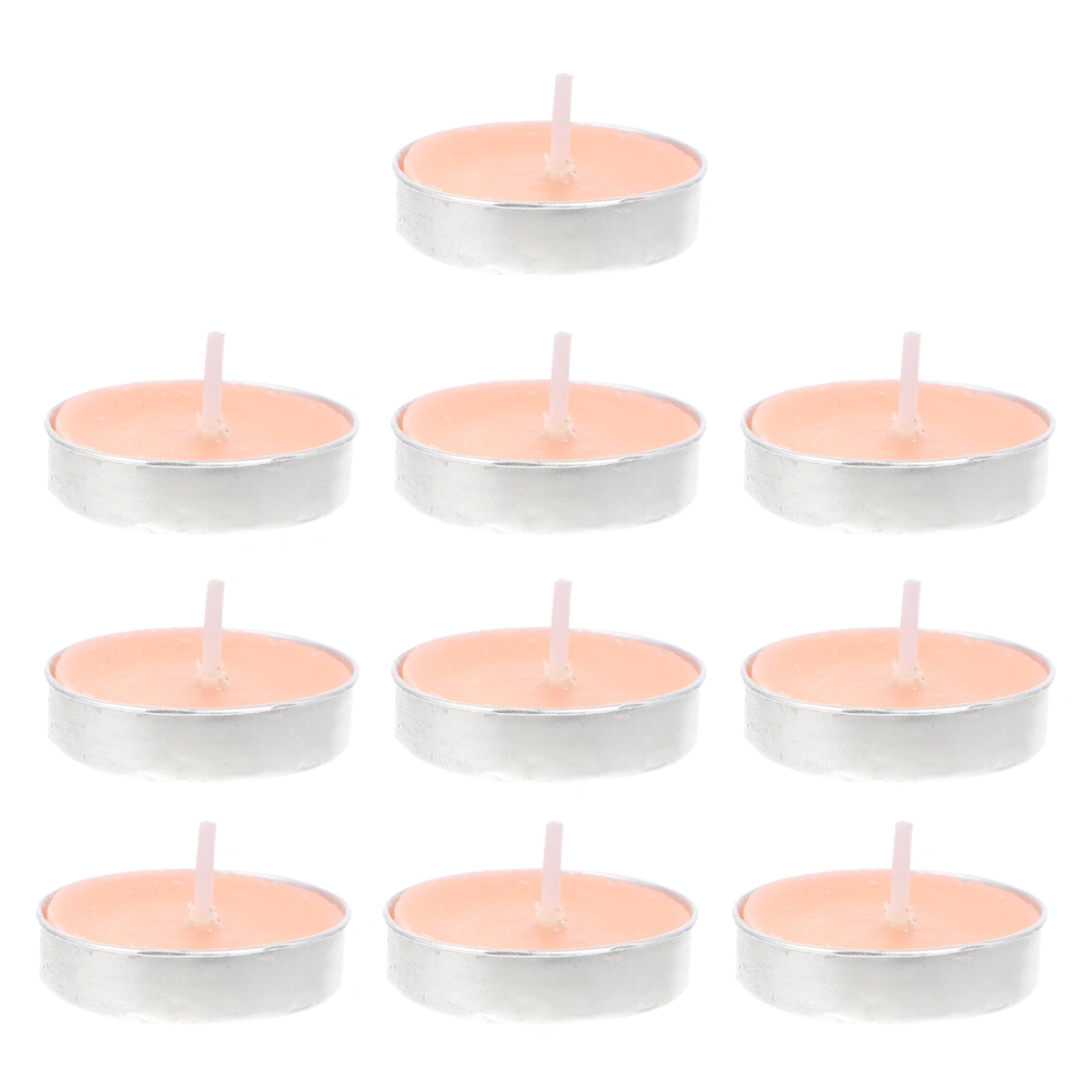 10Pcs Unscented Small Floating Candles for Wedding Party Event New Year Christmas Decoration (Pink)