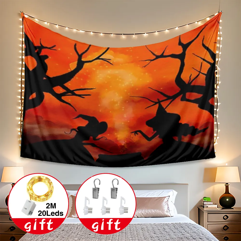 Halloween Tapestry, Horror Halloween Tapestry, for Teen Girl College Dorm Bedroom Living Room Party Decoration,#383