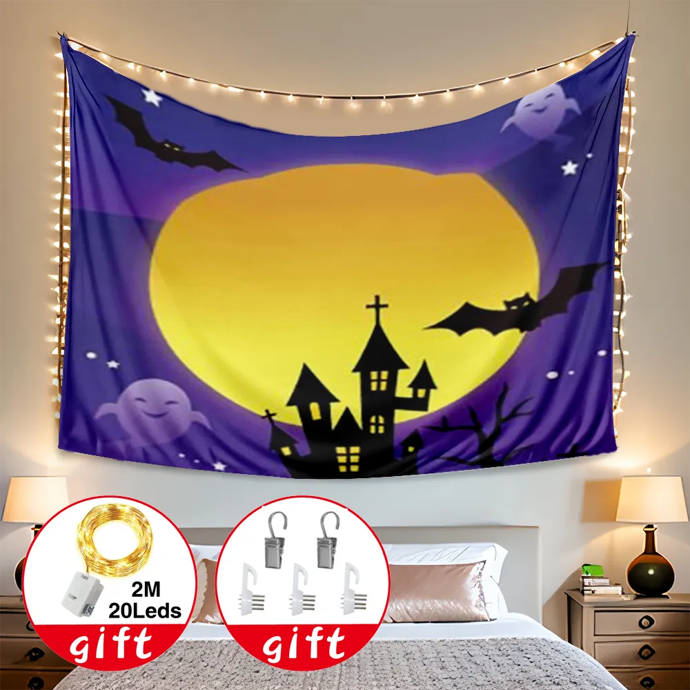 Halloween Decorative Tapestry, Halloween Pumpkin Tapestry, for Bedroom Room Dorm Party Decor,#388