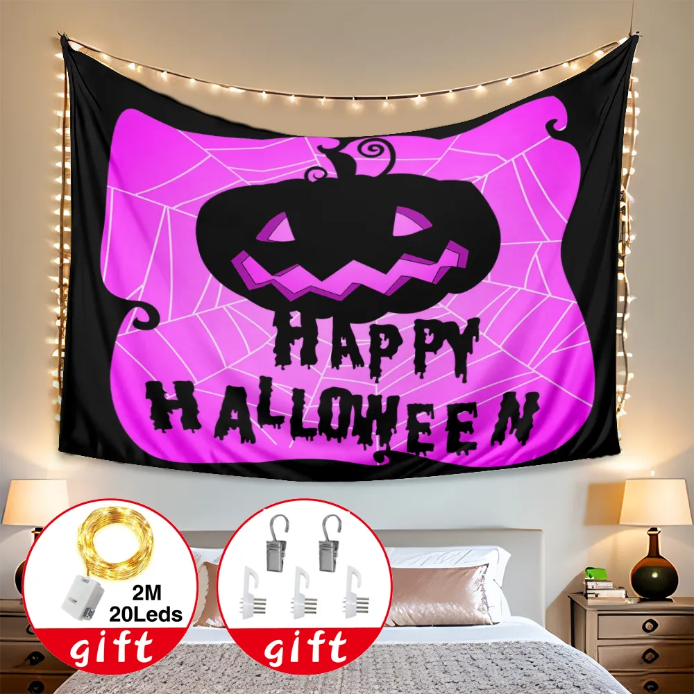 Halloween Decorative Tapestry, Dancing Skull Tapestry, for Halloween Christmas Birthday and etc,#194