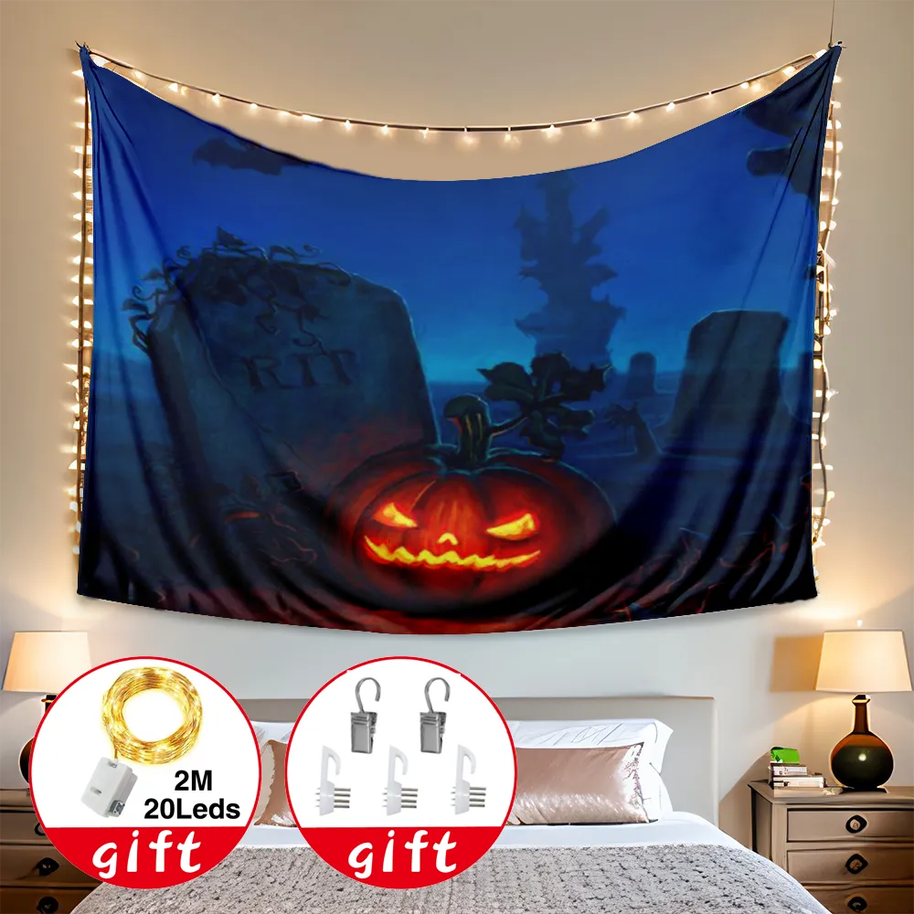 Halloween Tapestry, Halloween Wall Tapestry, for Living Room College Dorm Wall Decor,#403