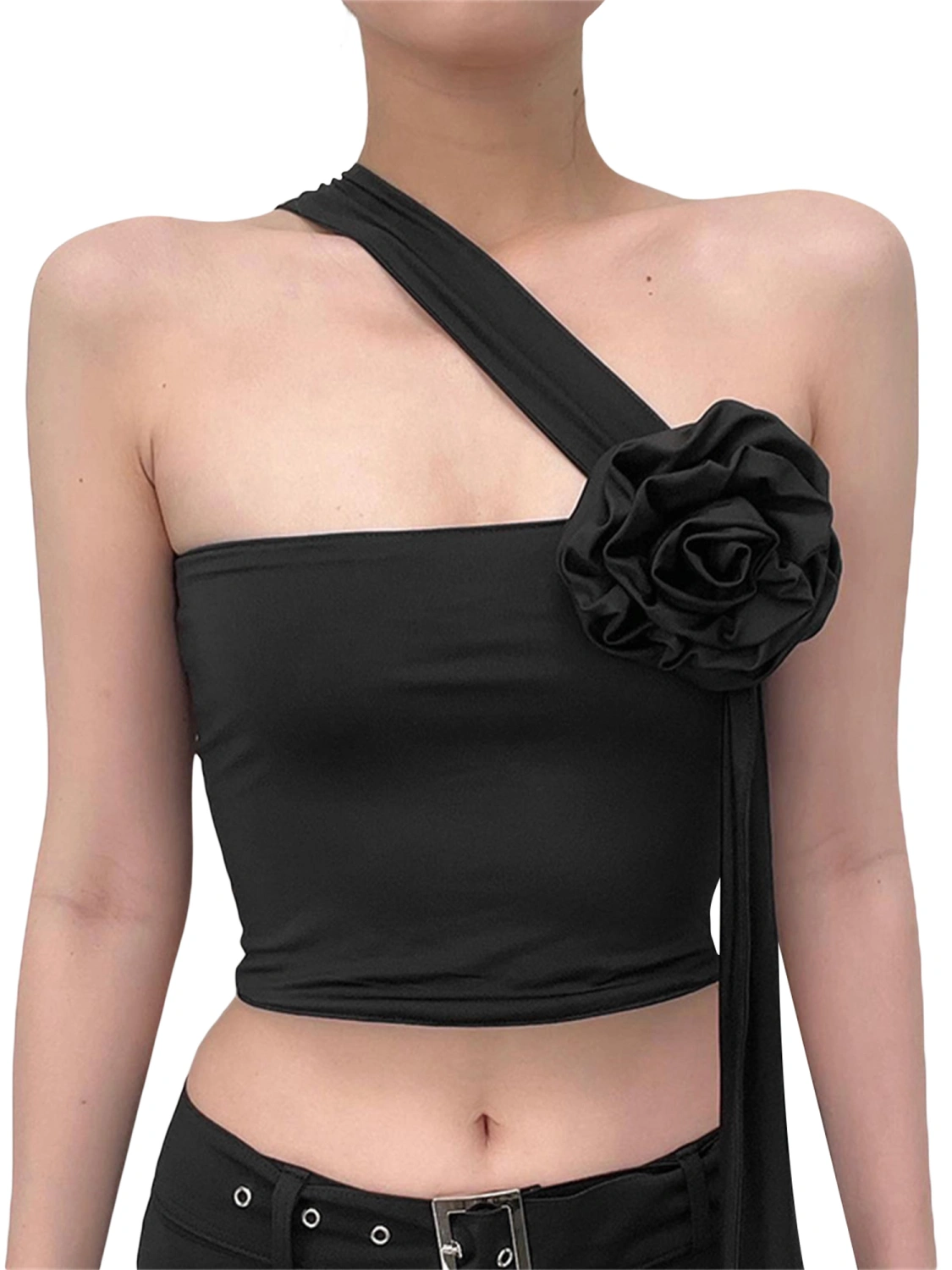 Women Tube Top, Flower Backless Irregular Summer Ladies Vest