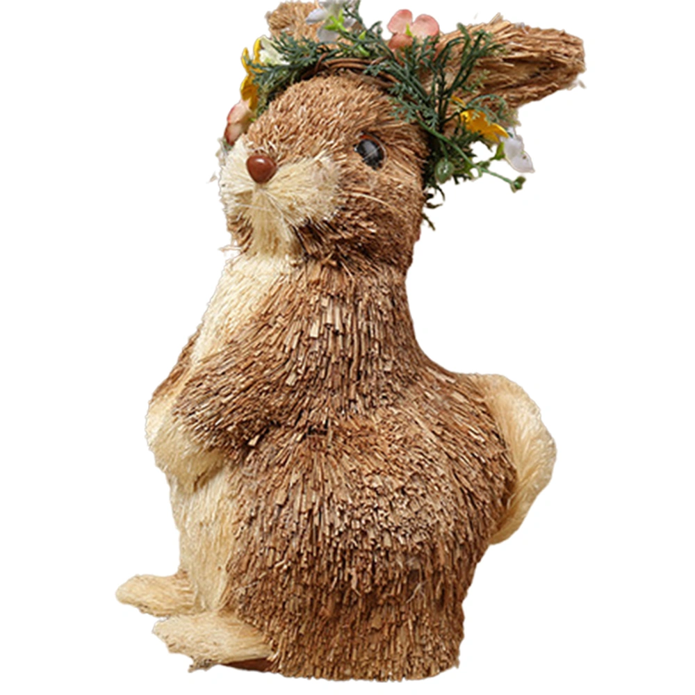 Creative Children Straw Easter Bunny Home Decorative Ornaments