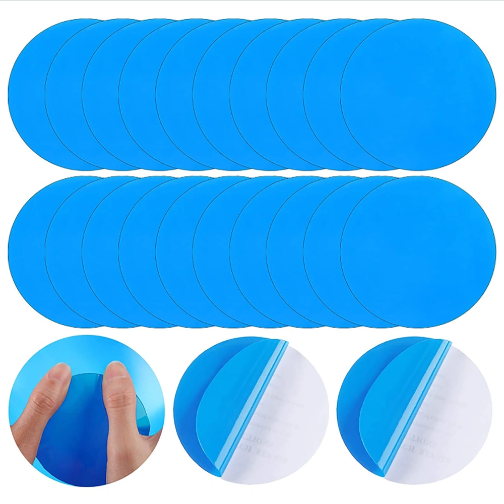 PVC Repair Patch, Round Shape Self-adhesive Accessory (Blue)