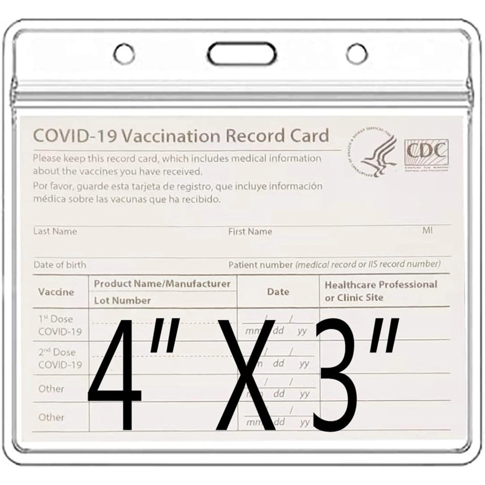 Card Protective Packet, COVID-19 Vaccination Record Card Protector