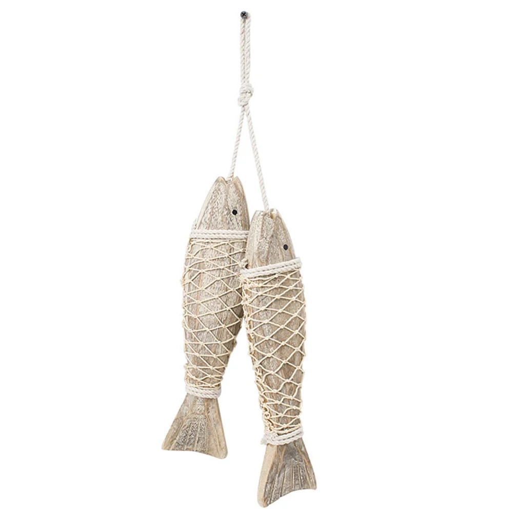 Mediterranean Style Wall Decoration, Fish Shaped Handcraft with Rope