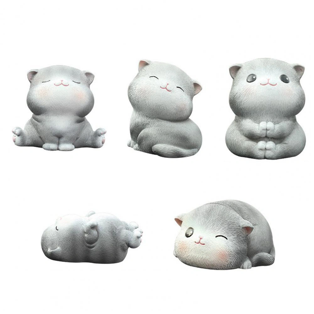 Cartoon Cat Shaped Statue Resin Artware Decorative Accessories