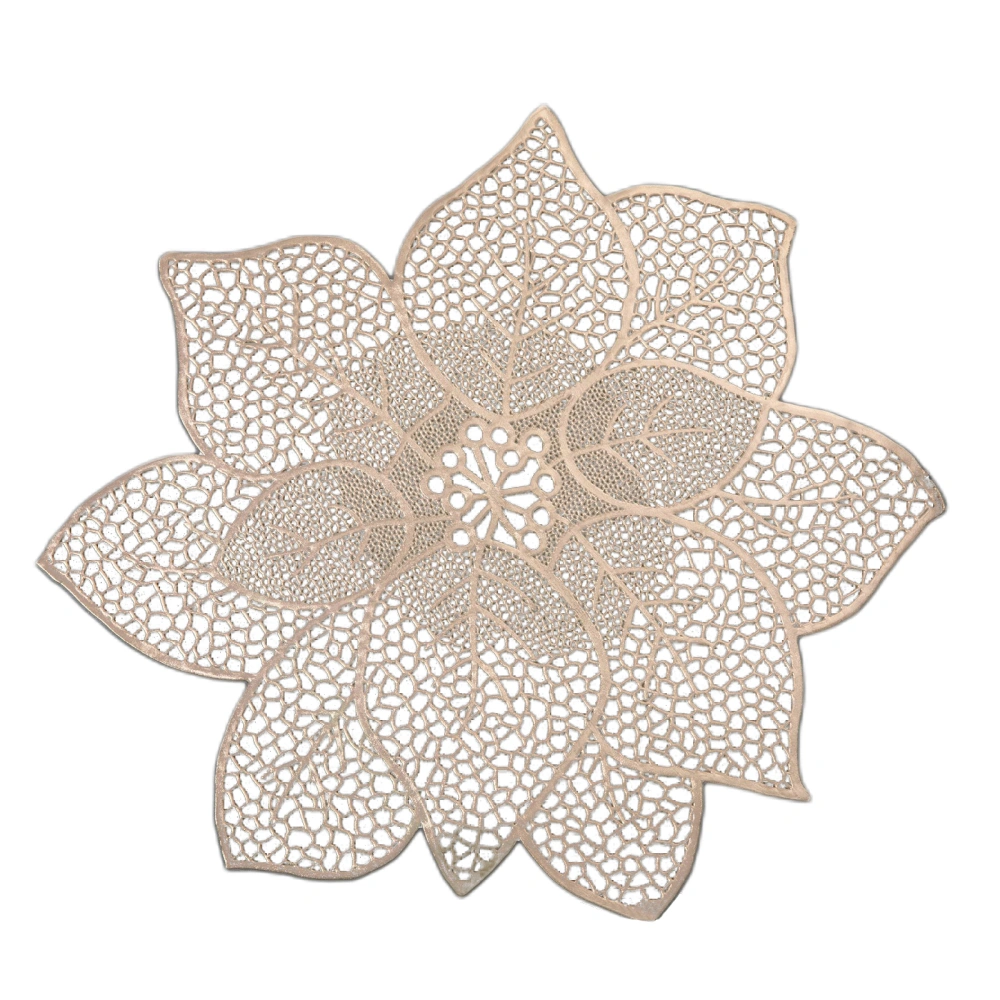 Table Mat, Hollow Out Bauhinia Shaped Placemat Heat Insulation Pad