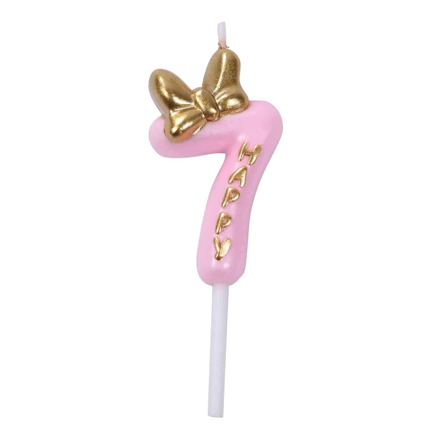 Numeral Birthday Candles Cake Topper with Bowknot/Hat for Boys Girls