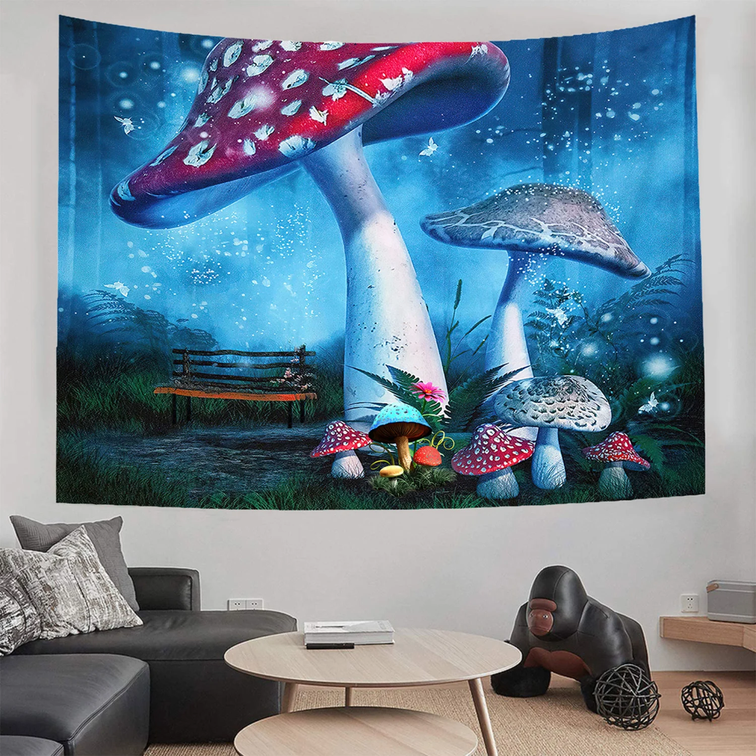 Wall Tapestry, Astronaut Planet Print Decorative Cloth Hanging Carpet