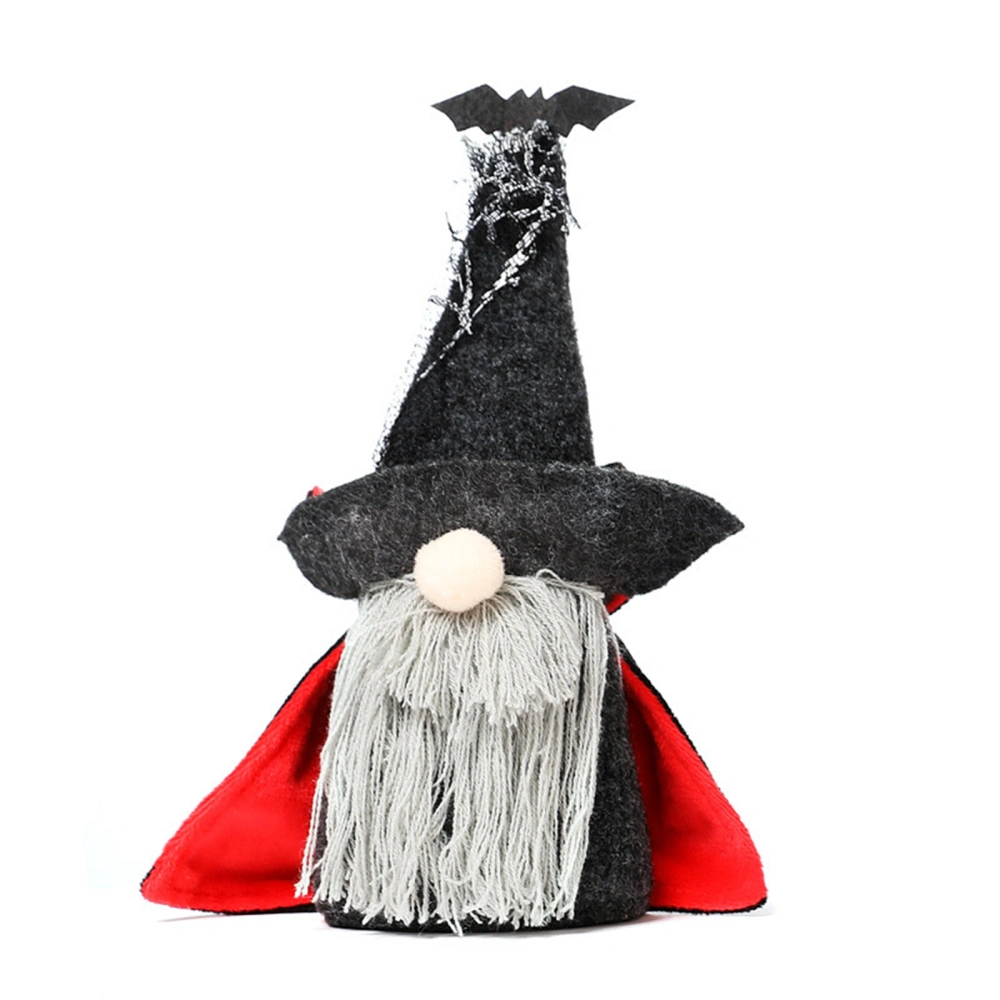 Halloween Gnome Decoration, Swedish Tomte Vampire Doll with Witch Hat