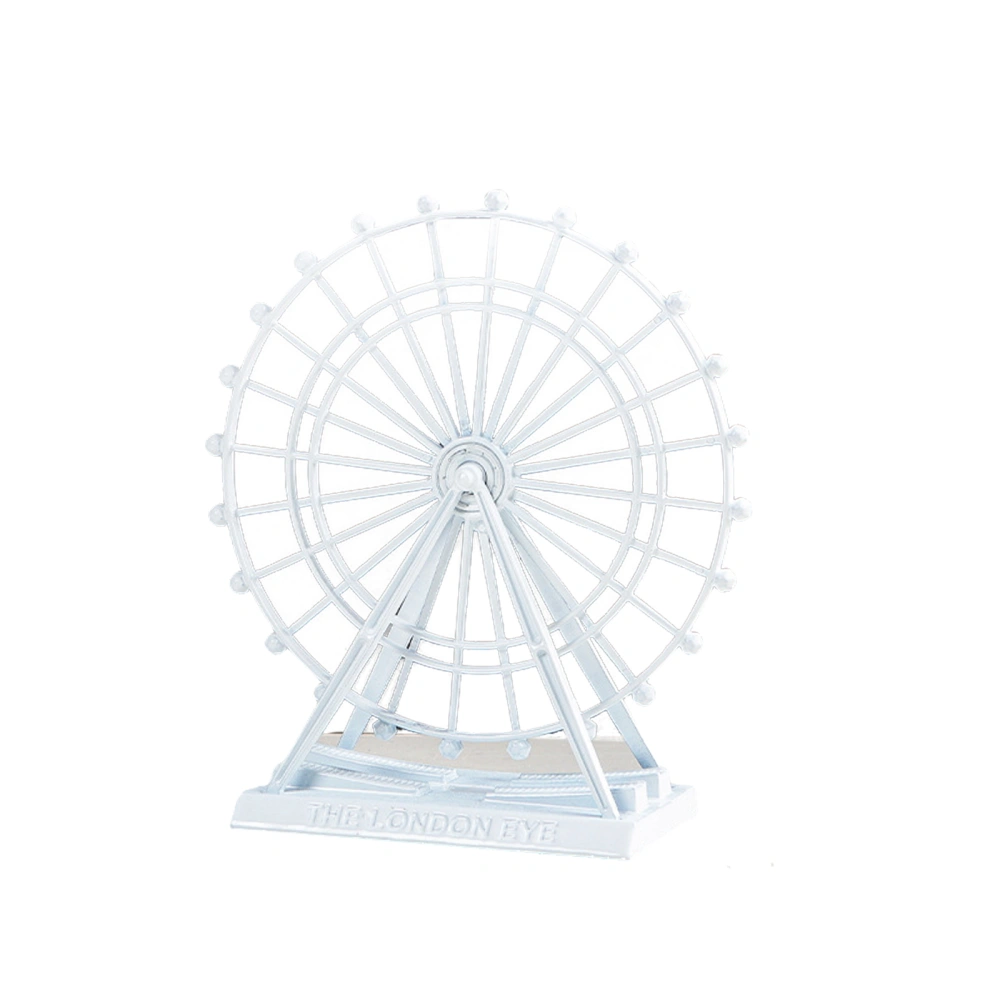 Ferris Wheel Shaped Ornament, Wrought Iron Rotatable DIY Sculpture