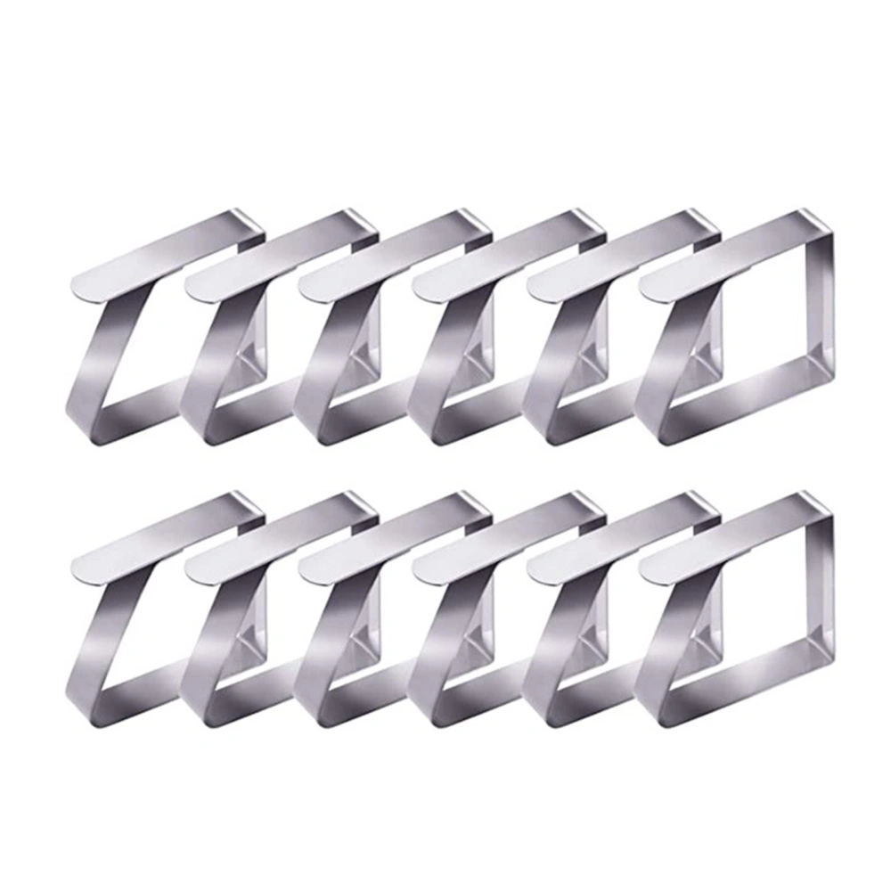 Stainless Steel Table Cloth Holder, Solid Color Tablecloth Fix Clamps