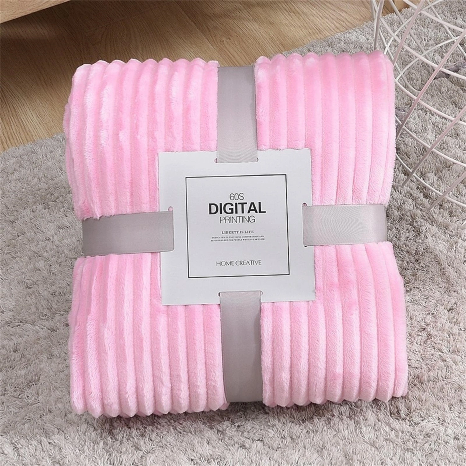 Flannel Blanket, Soft Warm Thick Throw for Indoor Home Office