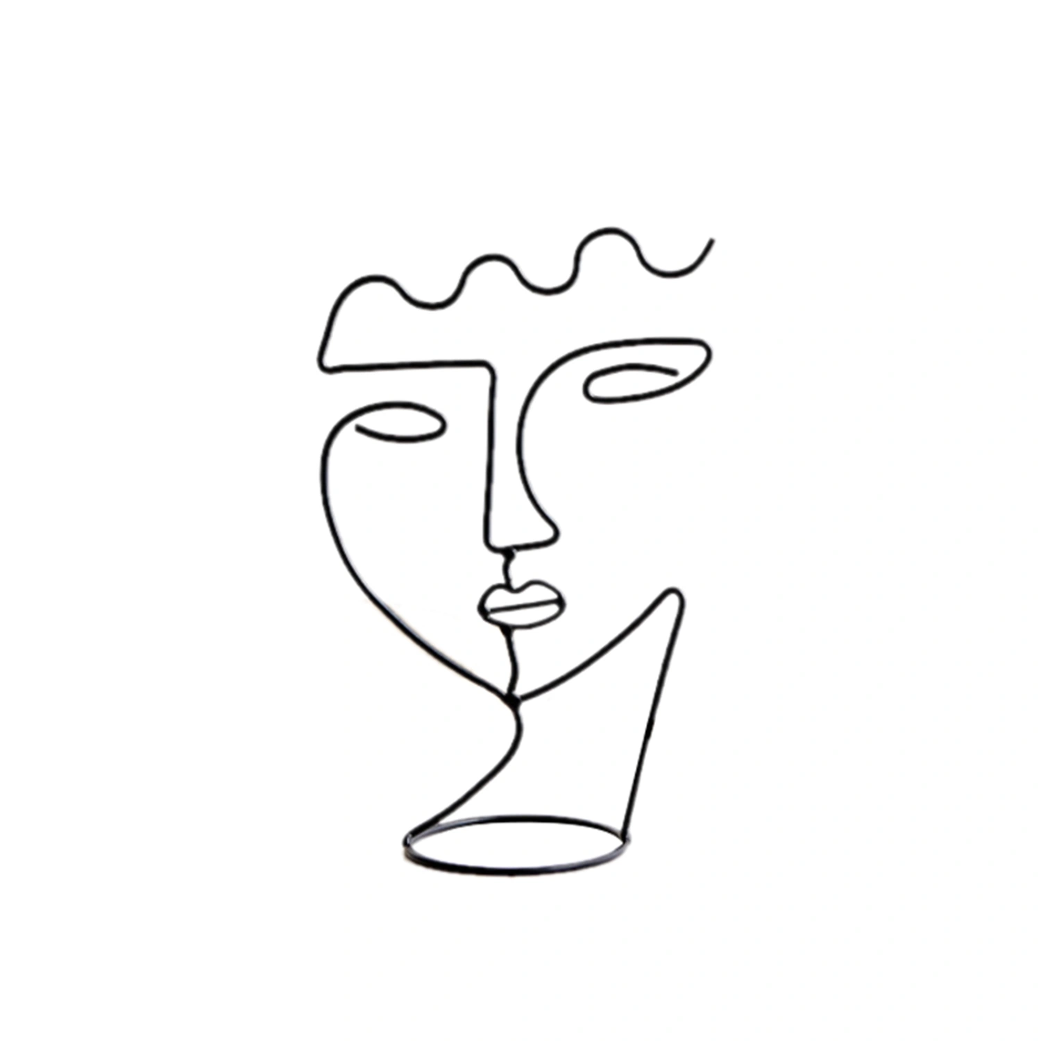 Iron Person Face Art Ornaments Nordic Abstract Home Jewelry Rack