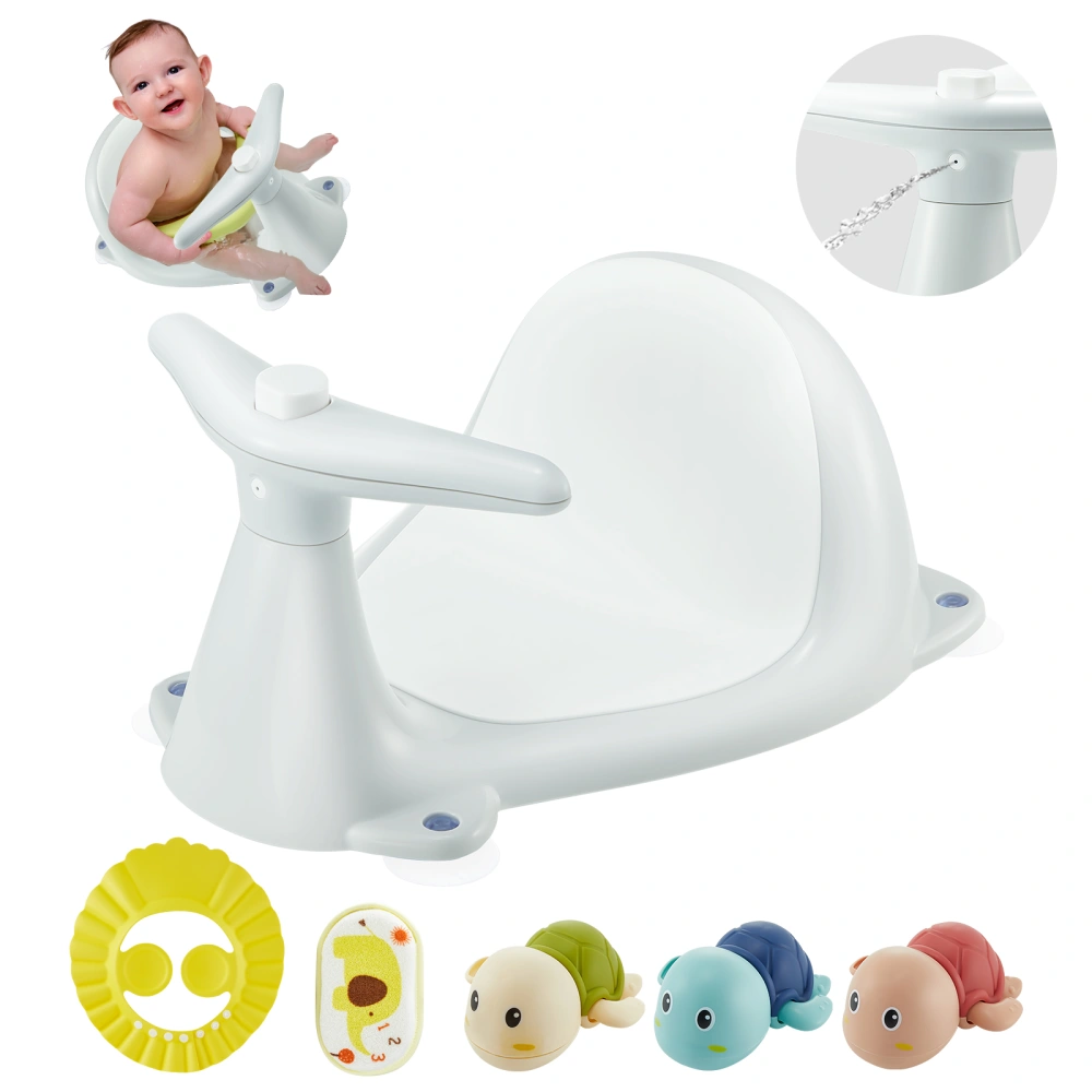 Baby Bath Seat, Suction Cup Safety Shower Chair Toddler Bathtub Seat