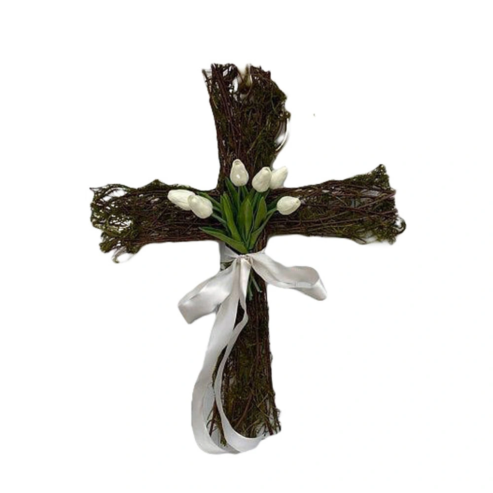 Nordic Style Decorative Garland, Simulation Tulip/Babysbreath Wreath