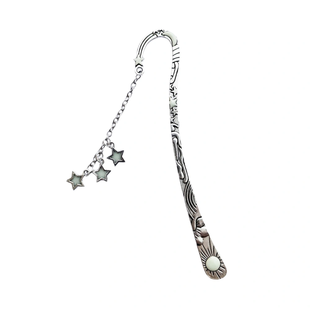 Retro Metal Bookmark, Star/Moon Shape Bookmark Delicate Pendant