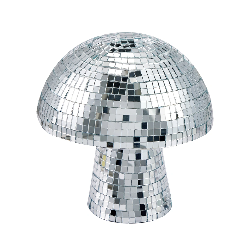 Desktop Ornament, Reflective Glass Patch Mushroom Shape Decoration