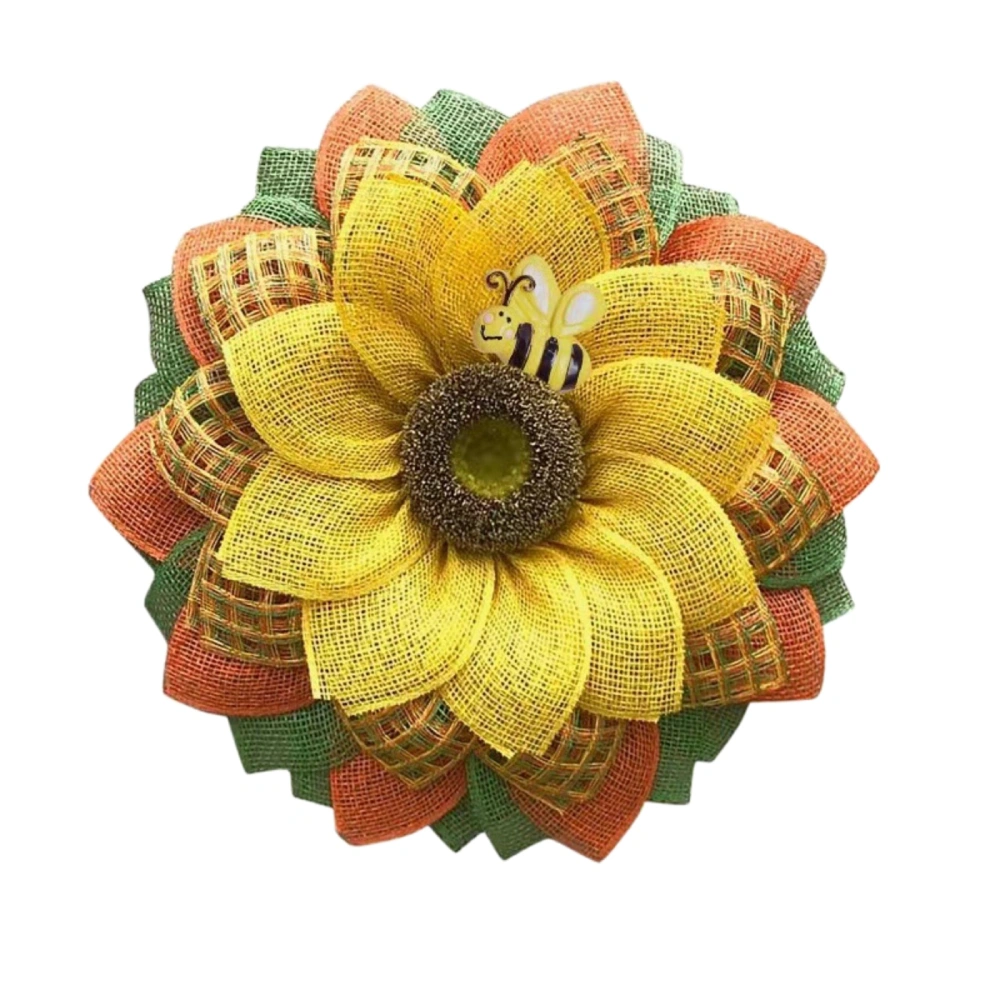 Garland, Simulation Cartoon Bee Sunflower Decoration Artificial Wreath