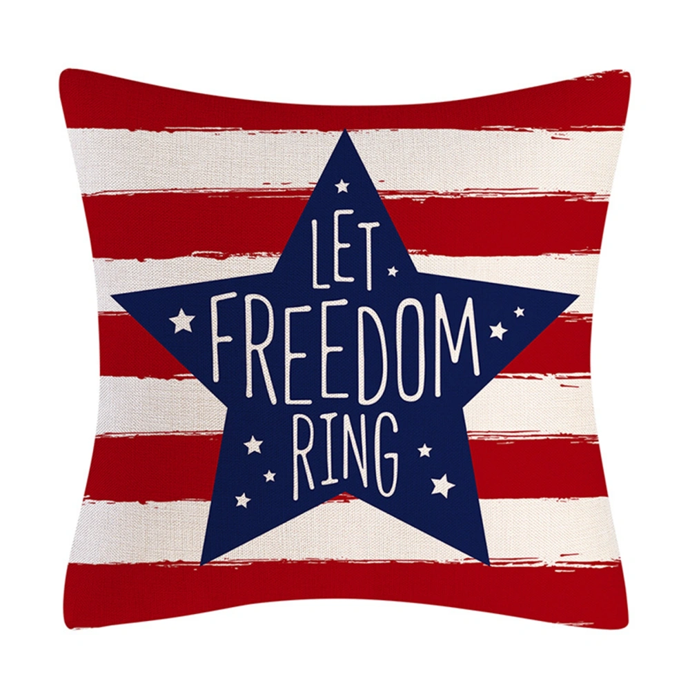 Independence Day Pillowcase with Flag Pattern Home Sofa Chair Cover