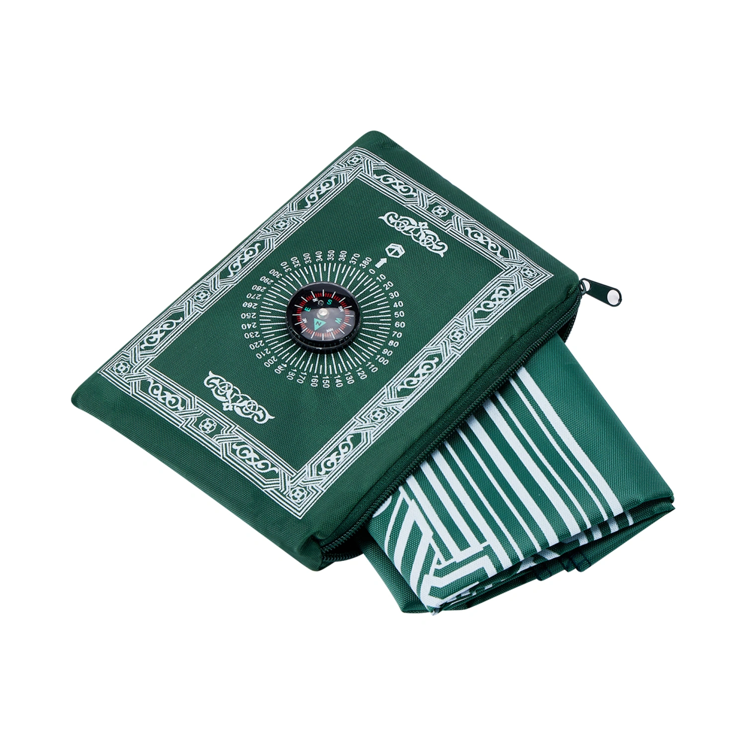 Portable Travel Islamic Prayer Mat with Compass & Storage Bag