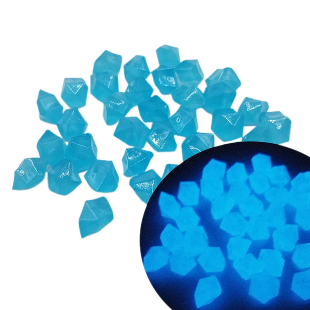 Luminous Pebble Stone Ice Cube Artificial Fluorite Fluorescent 