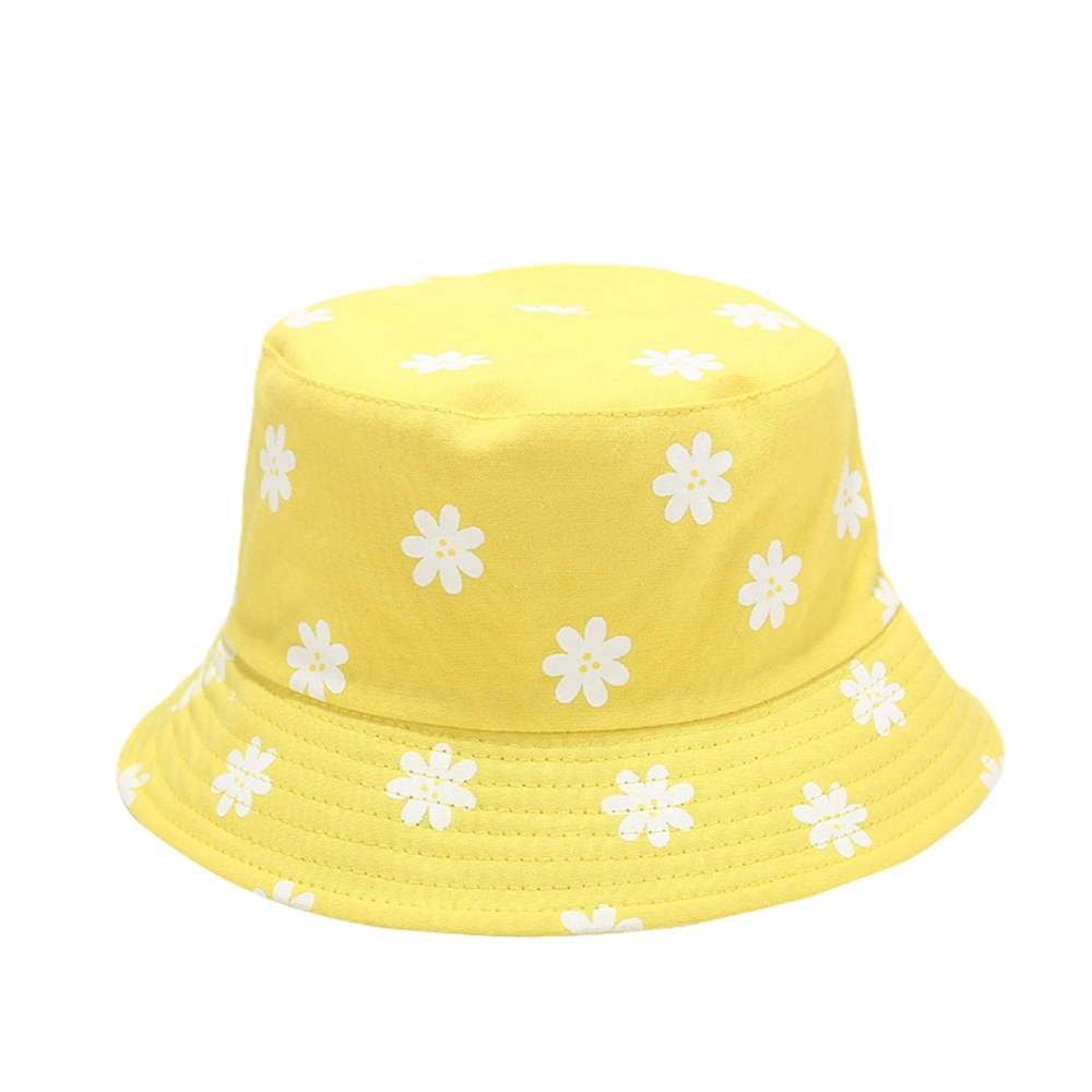 Women Fashion Floral Print Bucket Hat Stylish Caps Outdoor Sunhat