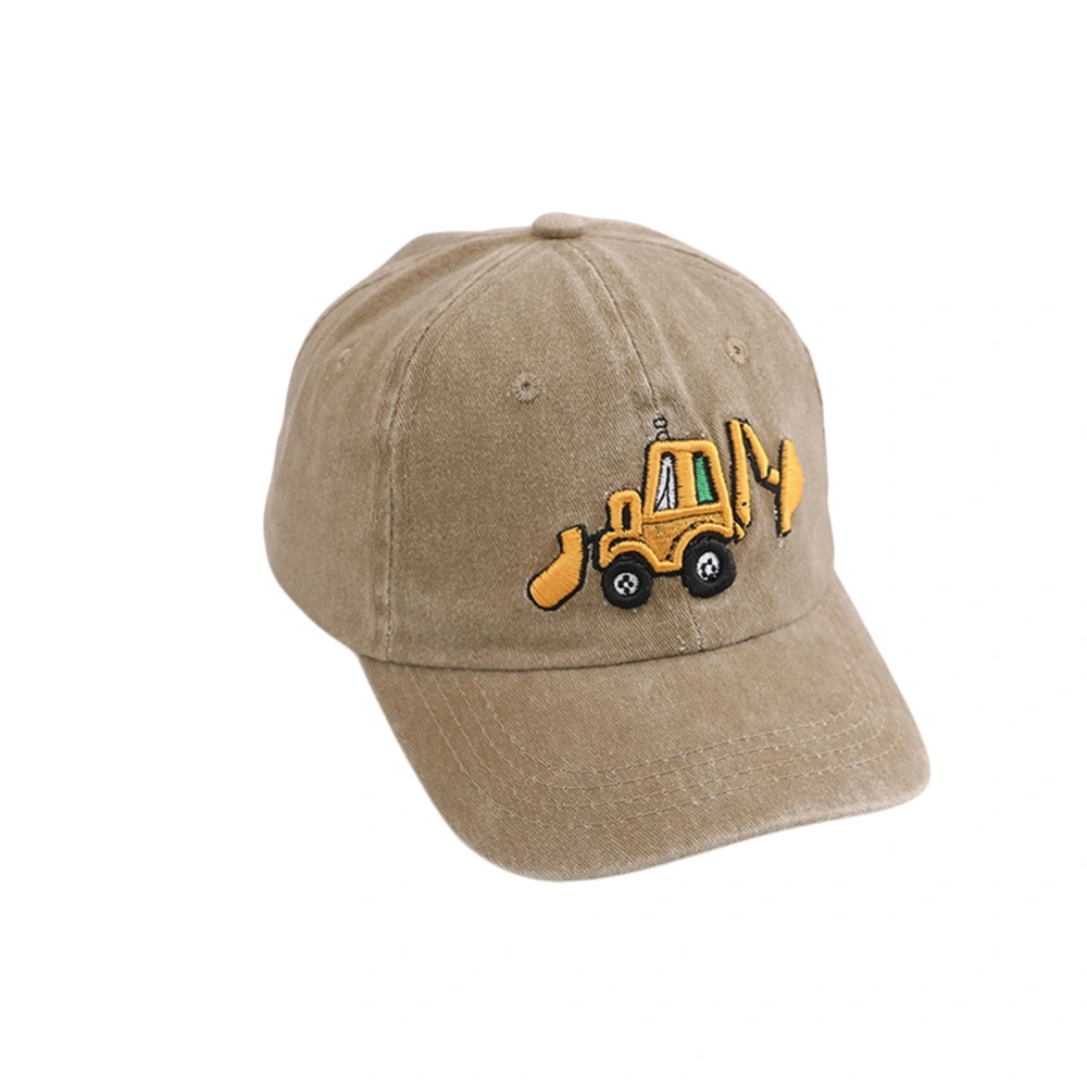 Toddler Excavator Baseball Hat Embroidery Adjustable Kids Baseball Hat