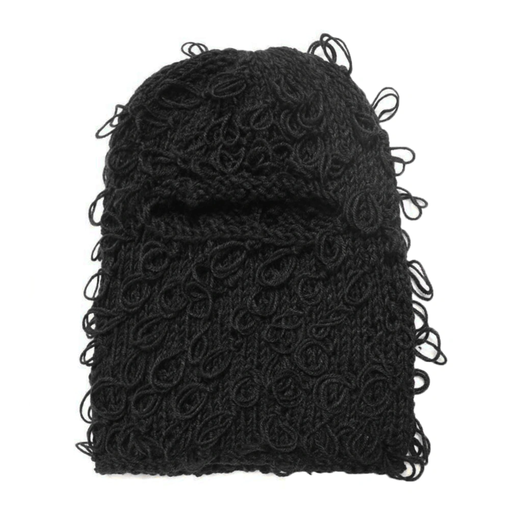 Unisex Warm Distressed Balaclava Trending Wind Proof Beanie Cap