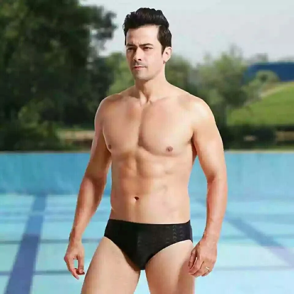 Men’s Summer Swim Trunk, Solid Quick-Dry Slim-Fit Triangle Beach Pants