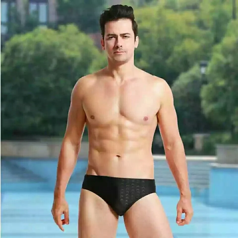 Men’s Summer Swim Trunk, Solid Quick-Dry Slim-Fit Triangle Beach Pants